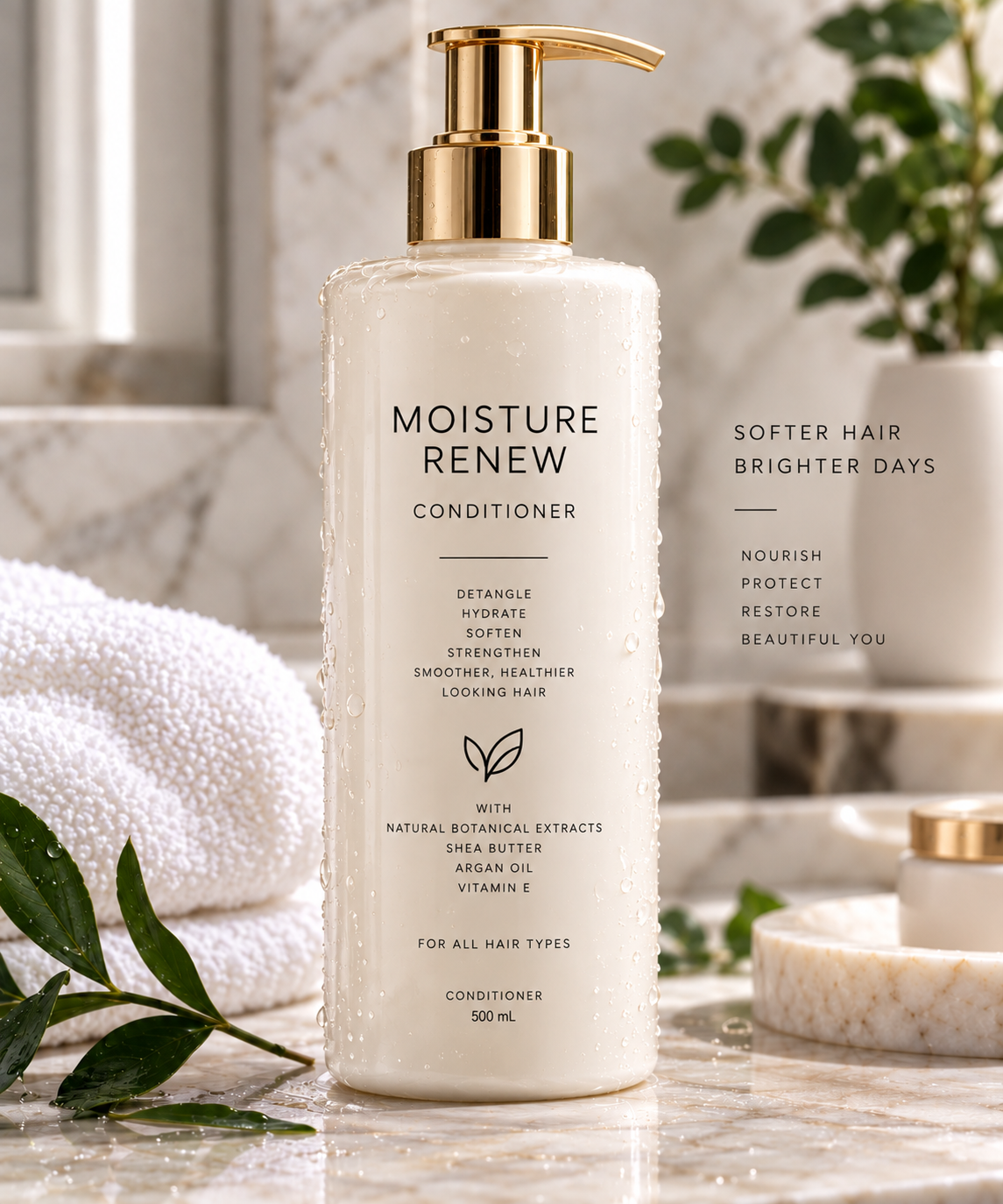 Unbranded moisture-renew conditioner artwork
