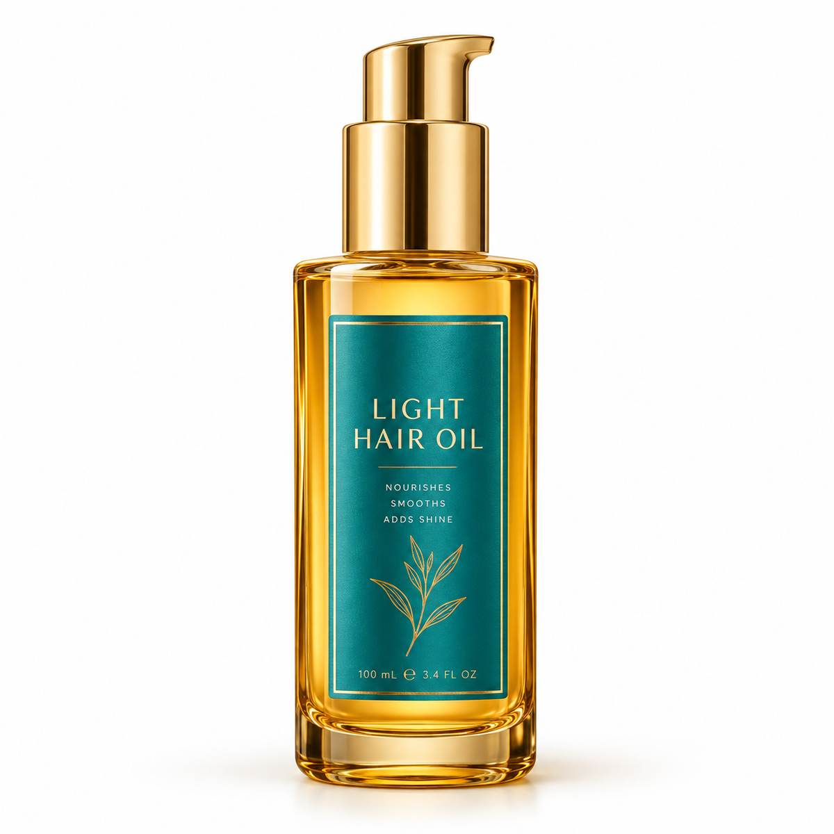Unbranded light hair oil product artwork